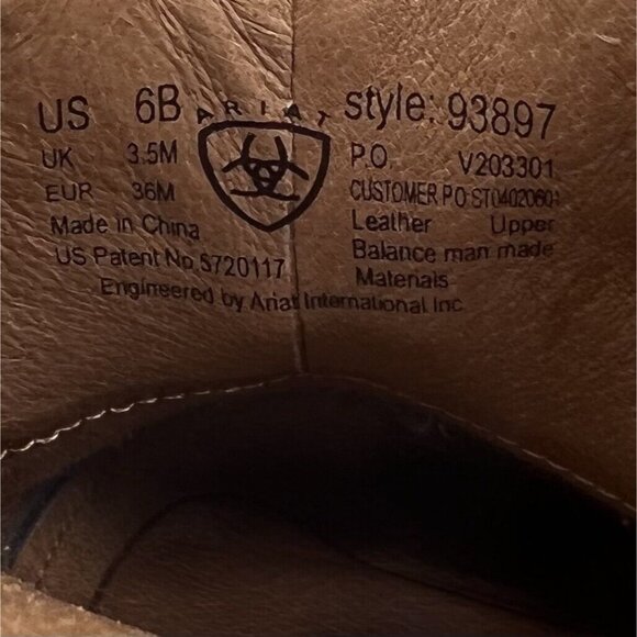 Ariat Mendocino Brown Leather Mules Women's Size 6 B - Picture 8 of 8